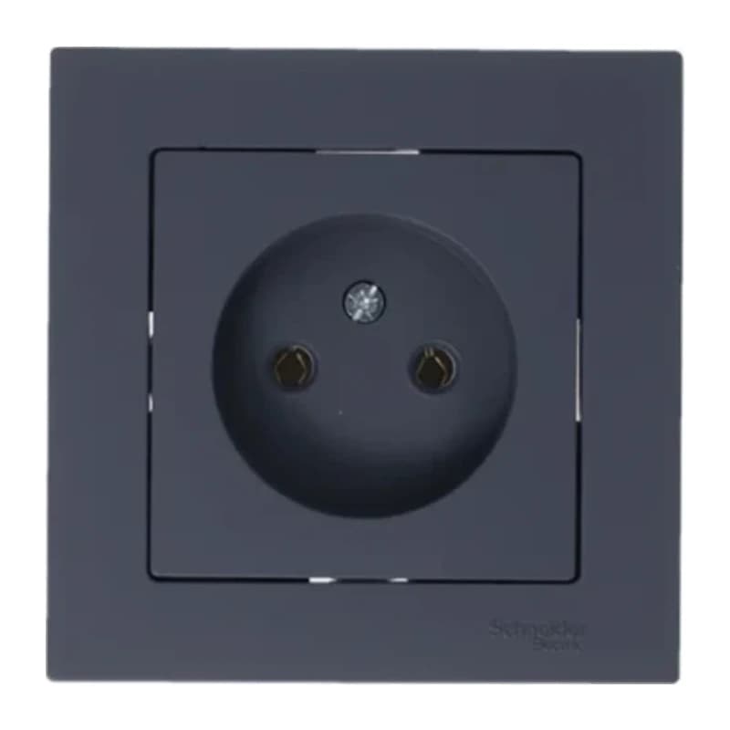 Розетка без заземления Atlasdesign 16А, грифель