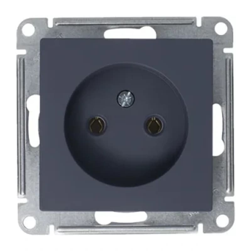 Розетка без заземления Atlasdesign 16А, грифель