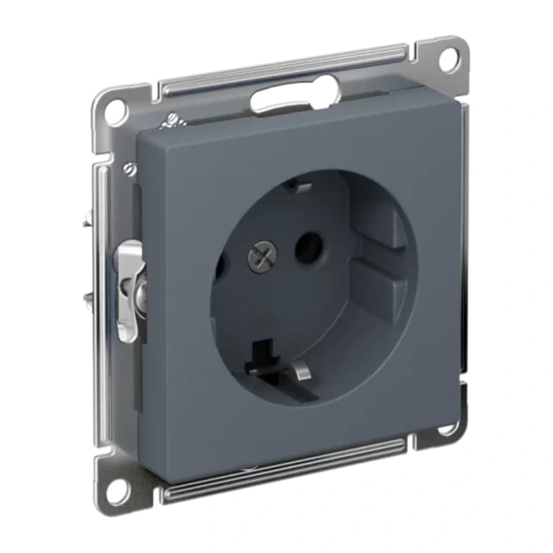 Розетка с заземлением Atlasdesign 16А, быстрозажим. клем., грифель
