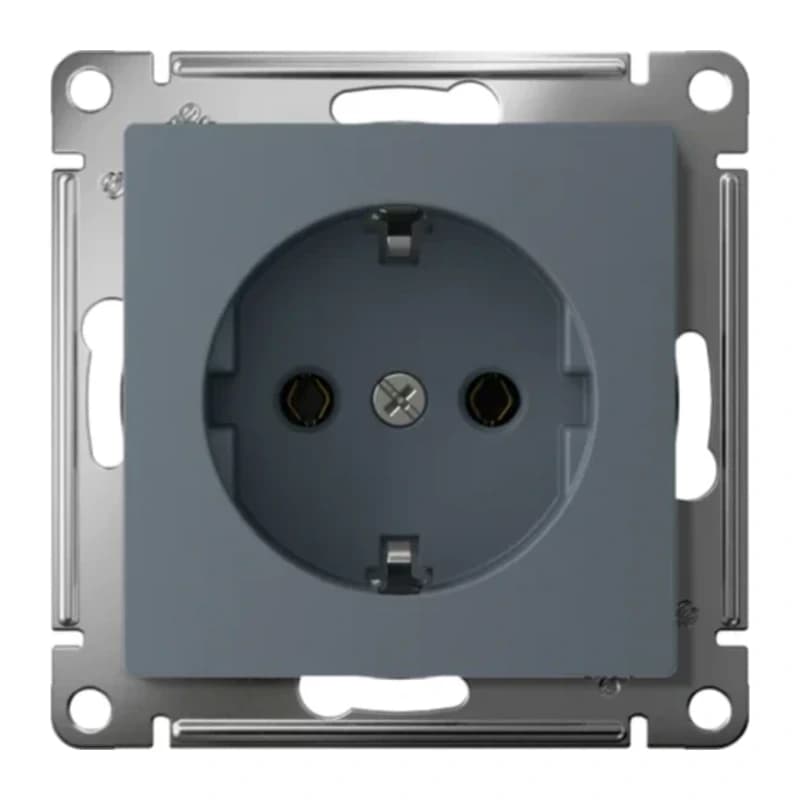 Розетка с заземлением Atlasdesign 16А, быстрозажим. клем., грифель