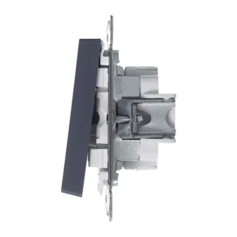 Выключатель двухклавишный Schneider Atlasdesign 10А, грифель