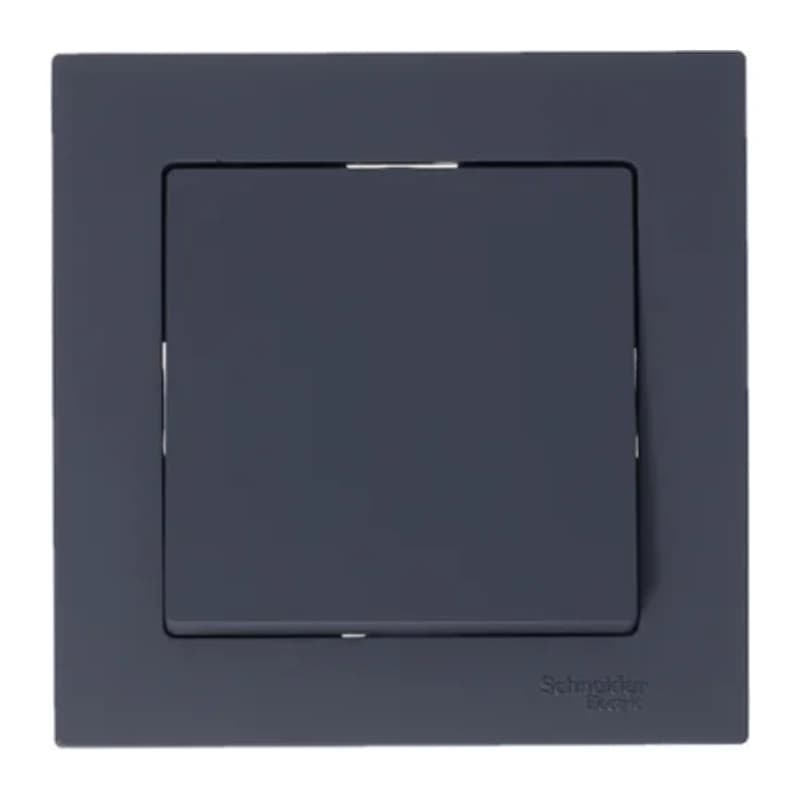 Выключатель одноклавишный проходной Schneider Atlasdesign 10А, грифель