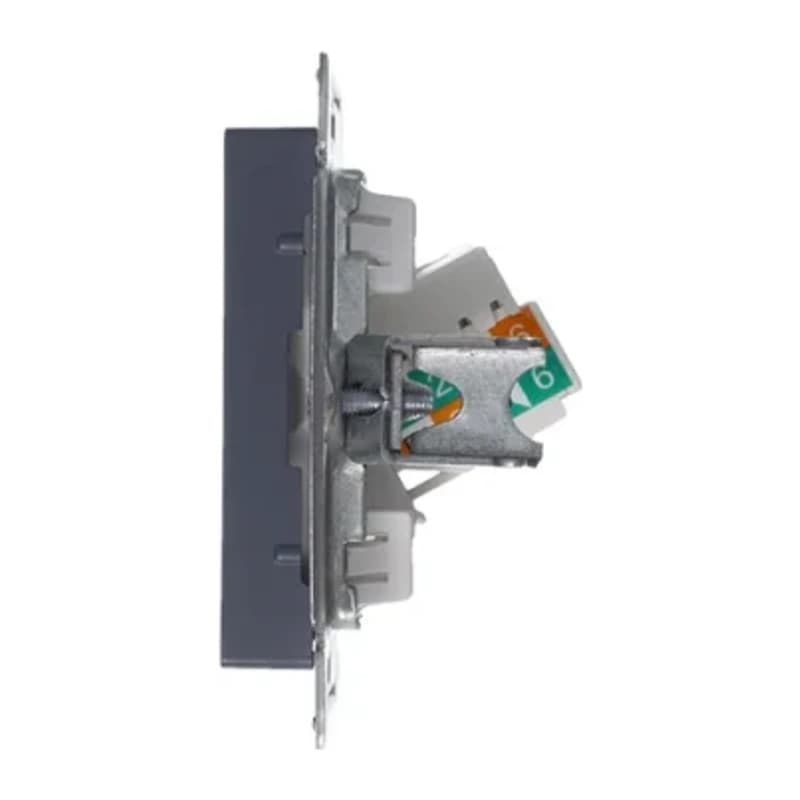 Розетка компьютерная одинарная Atlasdesign RJ45 5 кат., грифель