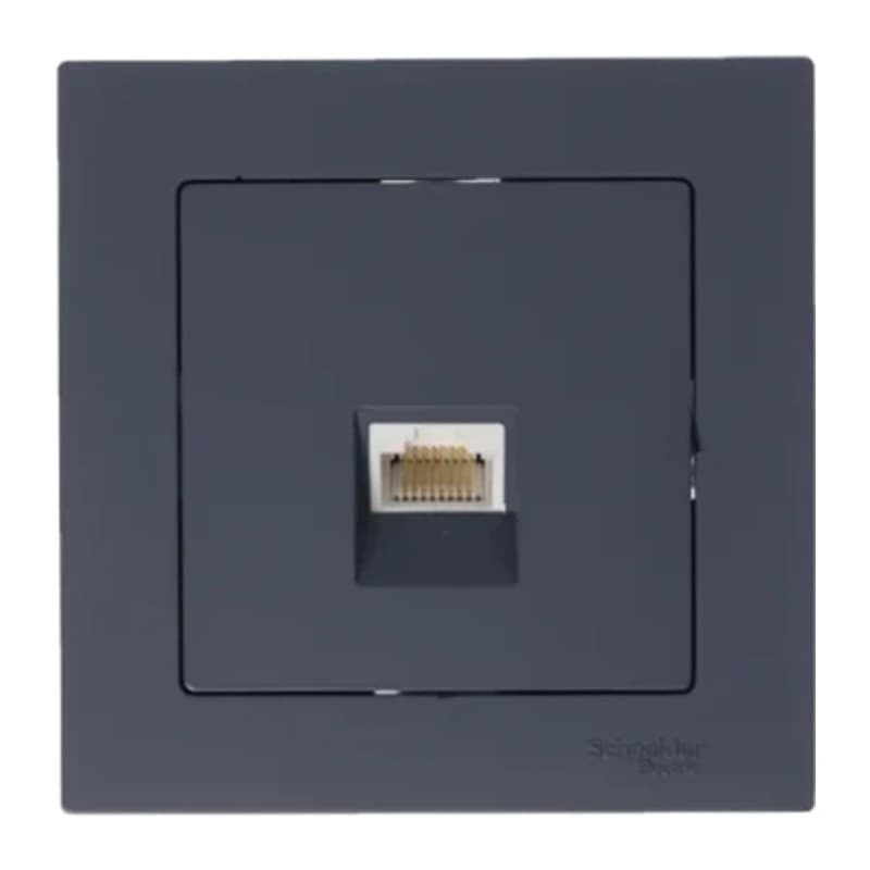 Розетка компьютерная одинарная Atlasdesign RJ45 5 кат., грифель