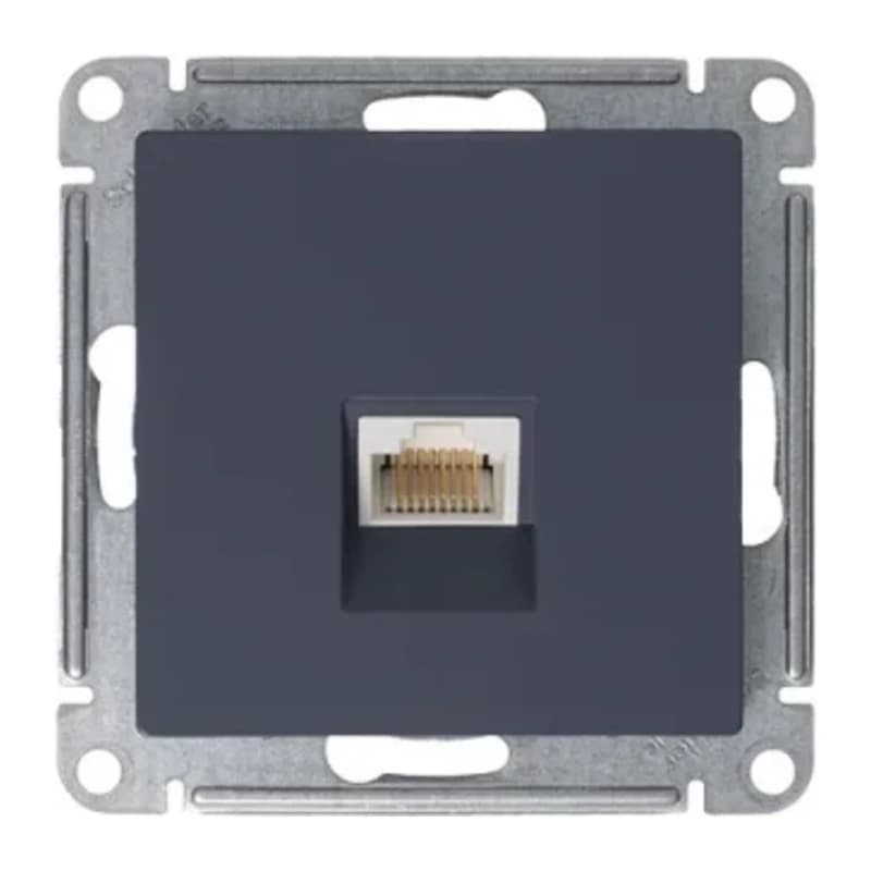 Розетка компьютерная одинарная Atlasdesign RJ45 5 кат., грифель