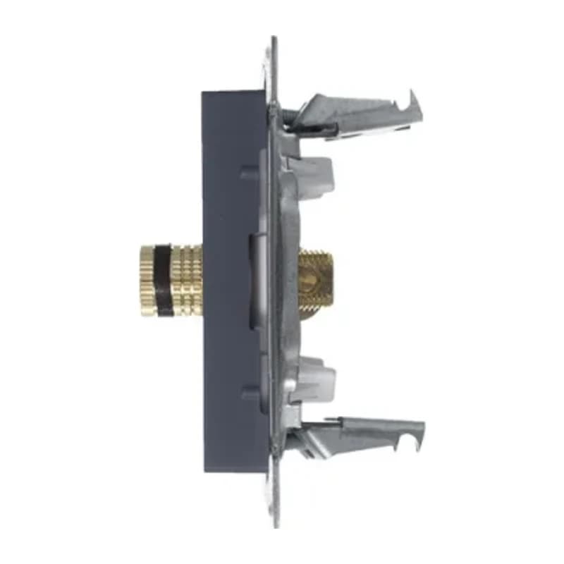 Розетка акустическая двойная Schneider Atlasdesign, грифель