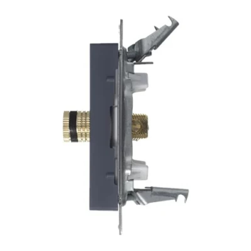 Розетка акустическая двойная Schneider Atlasdesign, грифель