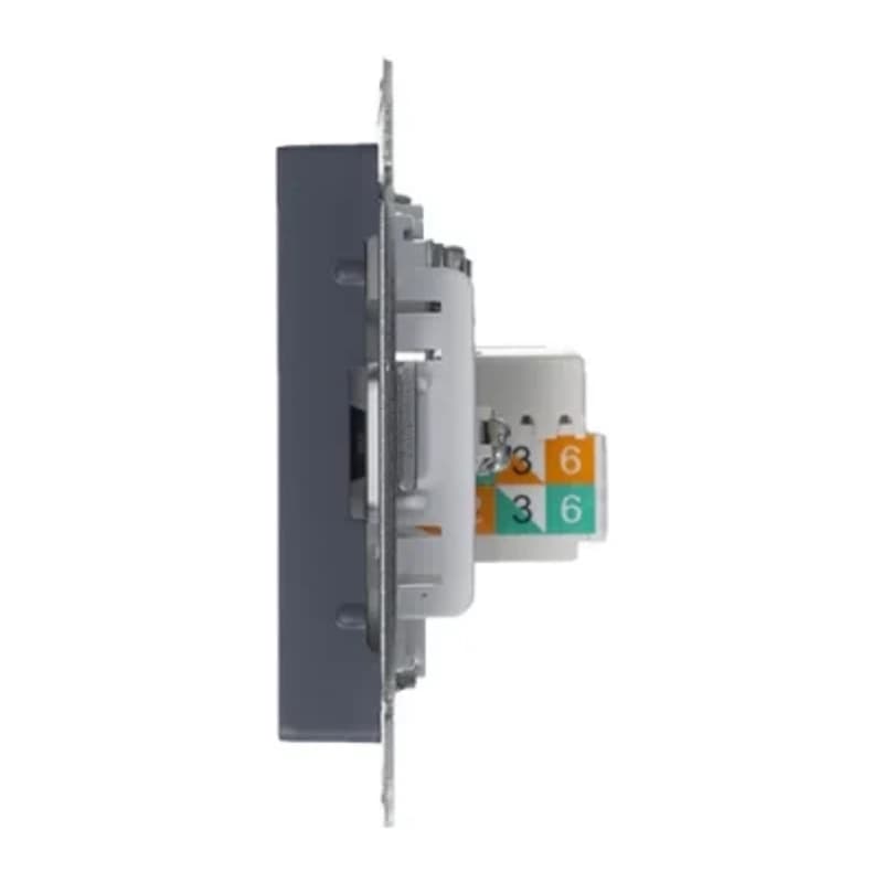 Розетка TV и интернет розетка Schneider Atlasdesign RJ 45, 5 кат., грифель
