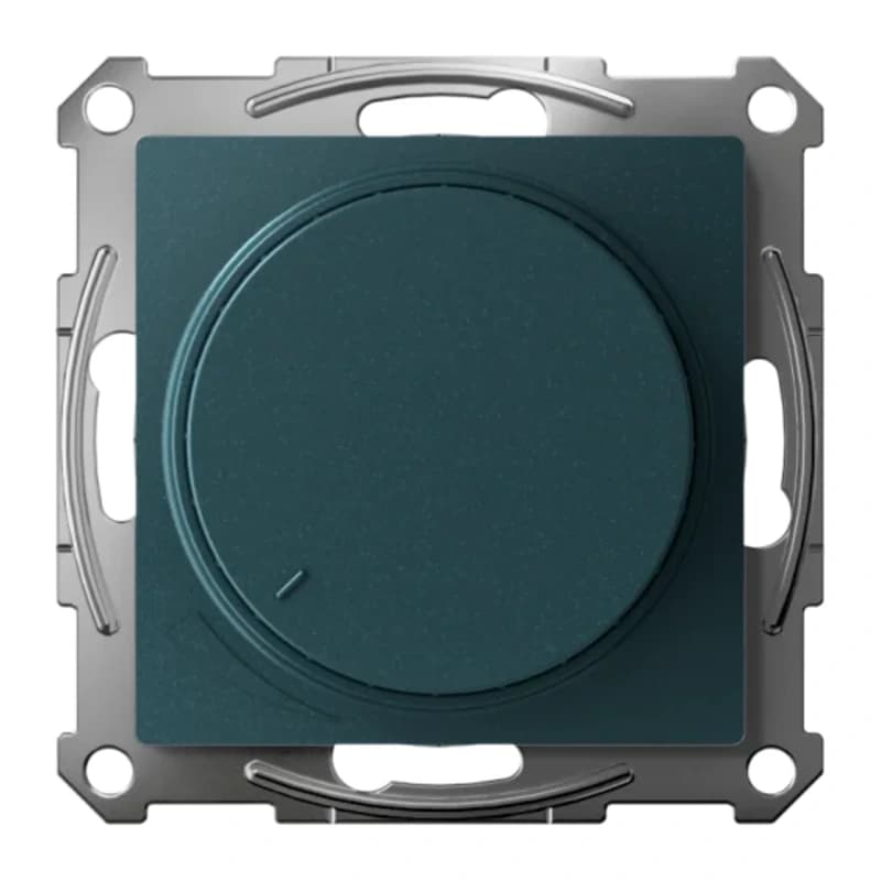 Светорегулятор поворотно-нажимной LED, RC, 400Вт Schneider Atlasdesign, изумруд