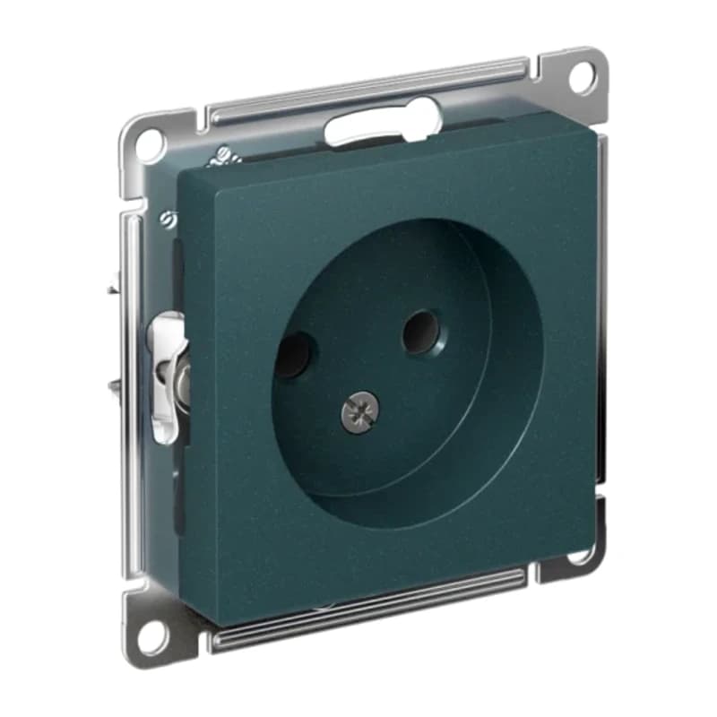 Розетка без заземления Atlasdesign 16А, изумруд