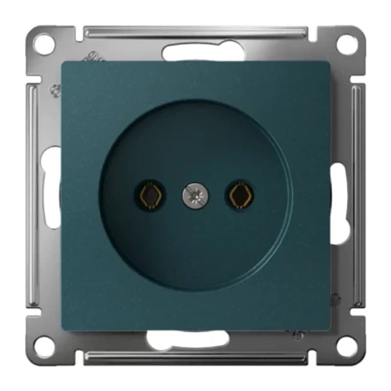 Розетка без заземления Atlasdesign 16А, быстрозажим. клем., изумруд