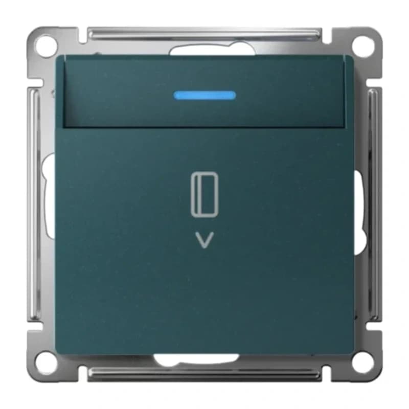 Карточный выключатель с подсветкой 10А/250 В~ Atlasdesign, изумруд