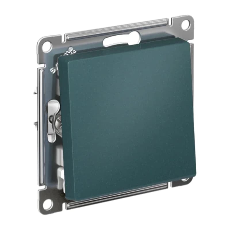 Выключатель одноклавишный перекрестный Schneider Atlasdesign 10А, быстрозажим. клем., изумруд