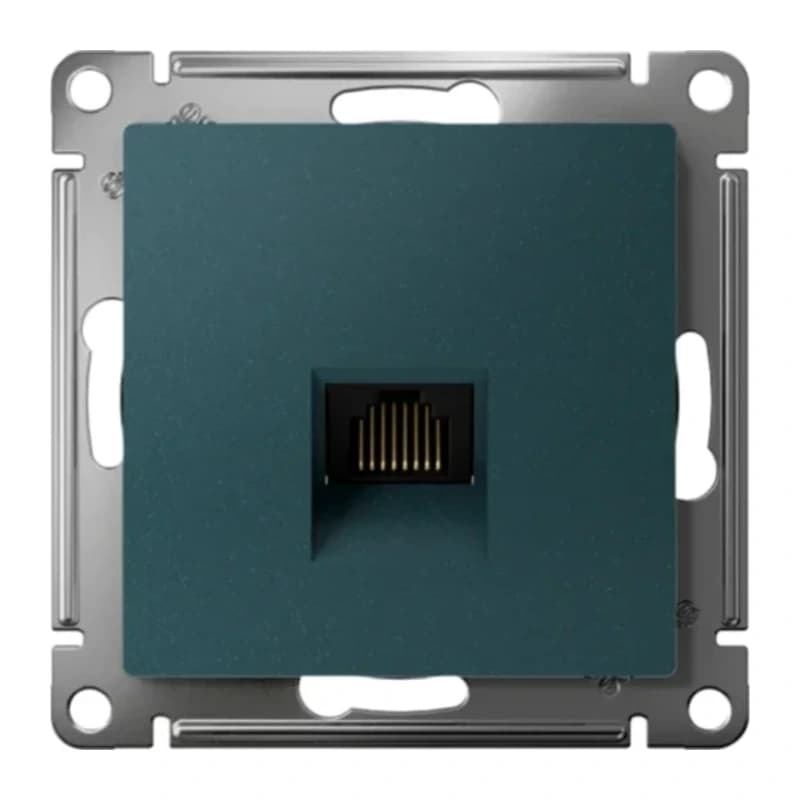 Розетка компьютерная одинарная Atlasdesign RJ45 5 кат., изумруд