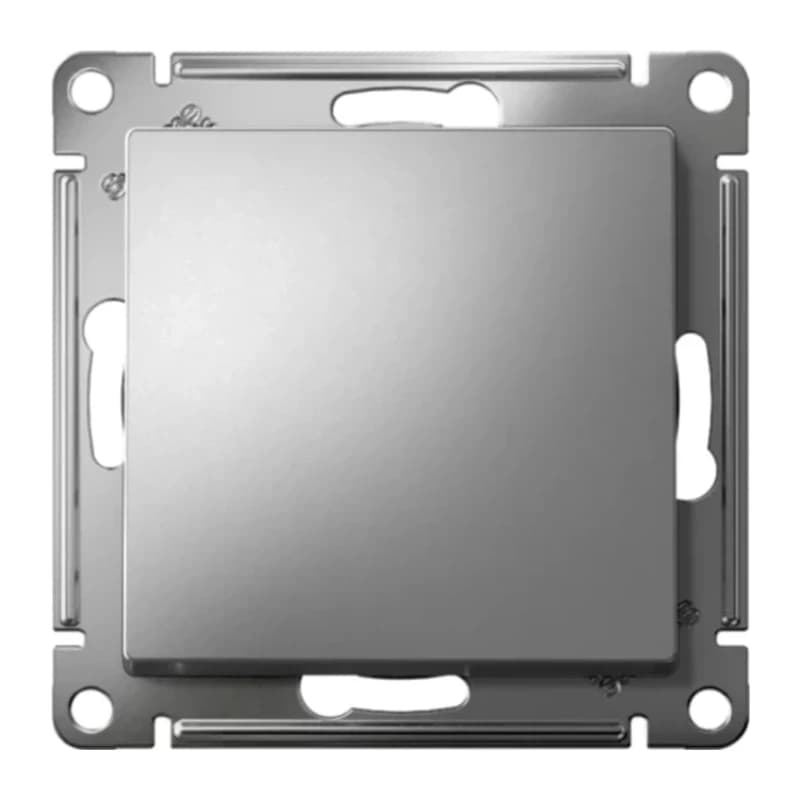 Выключатель одноклавишный проходной Schneider Atlasdesign 10А, быстрозажим. клем., сталь