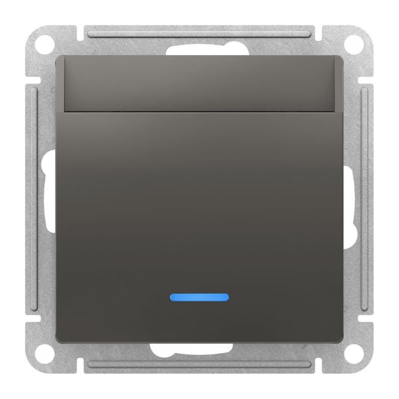 Карточный выключатель с подсветкой 10А/250 В~ Atlasdesign, сталь