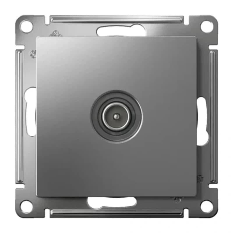 Розетка TV проходная Atlasdesign 4DB, сталь