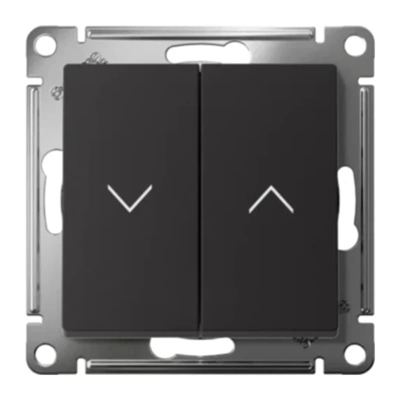 Выключатель управления для жалюзи и рольставней Atlasdesign 10А/250В, карбон