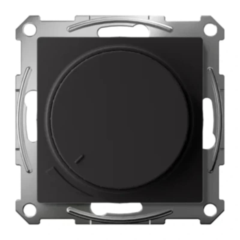 Светорегулятор поворотно-нажимной LED, RC, 400Вт Schneider Atlasdesign, карбон