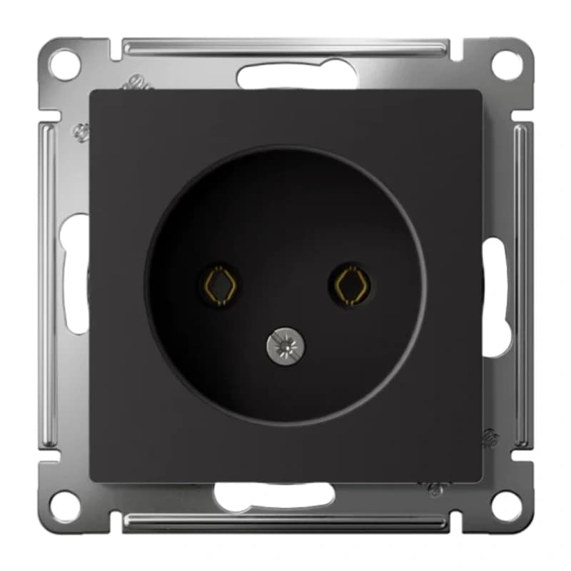 Розетка без заземления Atlasdesign 16А, карбон