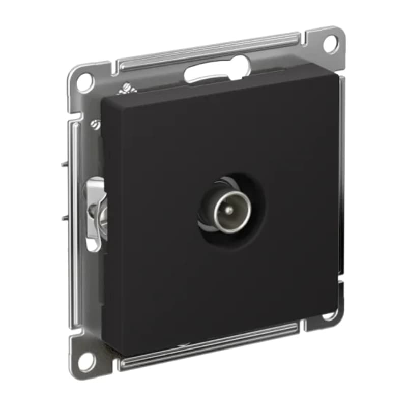 Розетка TV проходная Atlasdesign 4DB, карбон