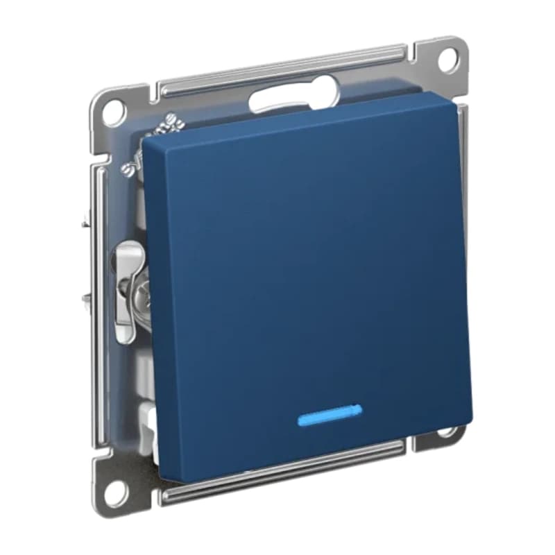 Выключатель одноклавишный с подсветкой Schneider Atlasdesign 10А, быстрозажим. клем., лотос