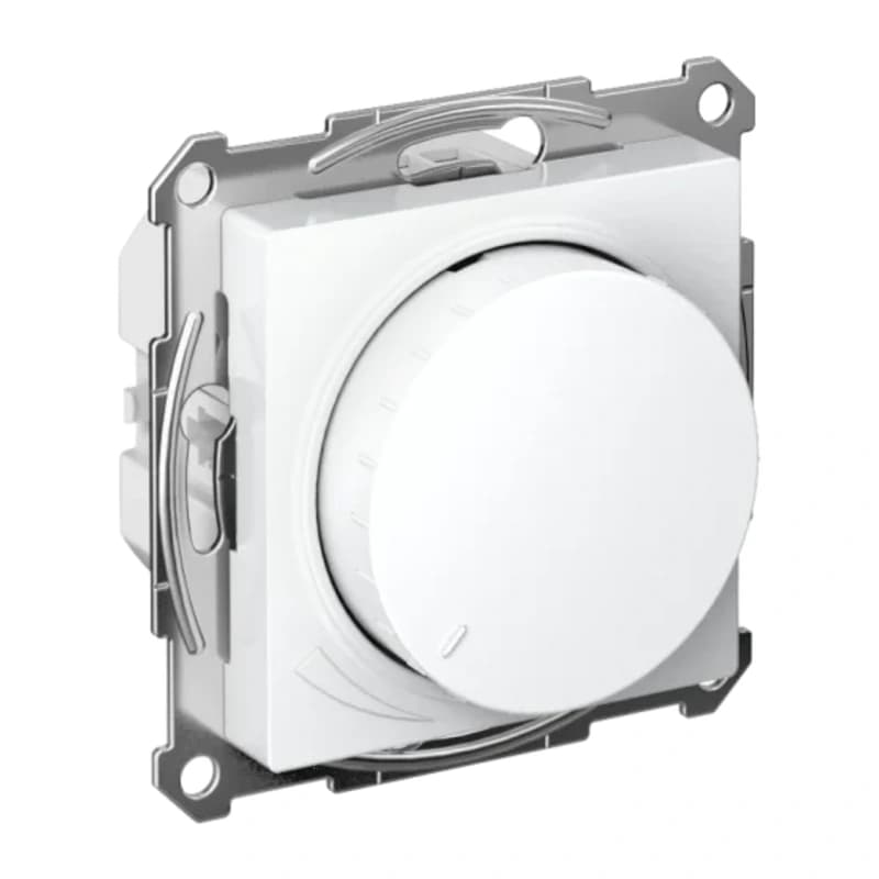 Светорегулятор поворотно-нажимной LED, RC, 400Вт Schneider Atlasdesign, лотос