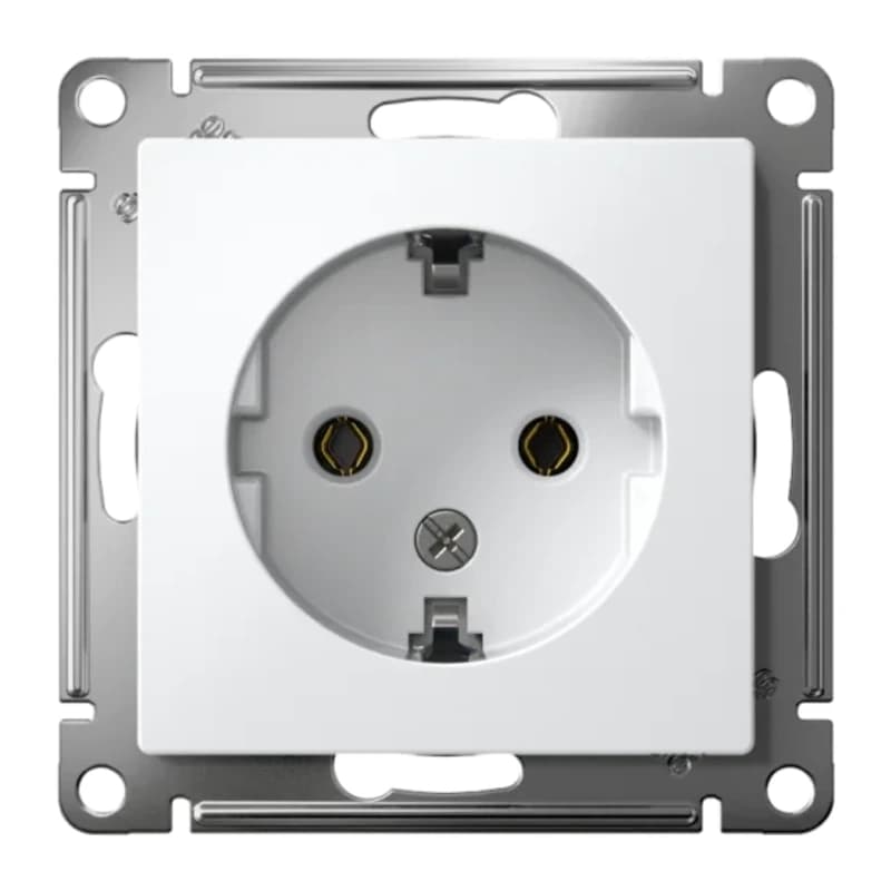 Розетка с заземлением Atlasdesign 16А, лотос