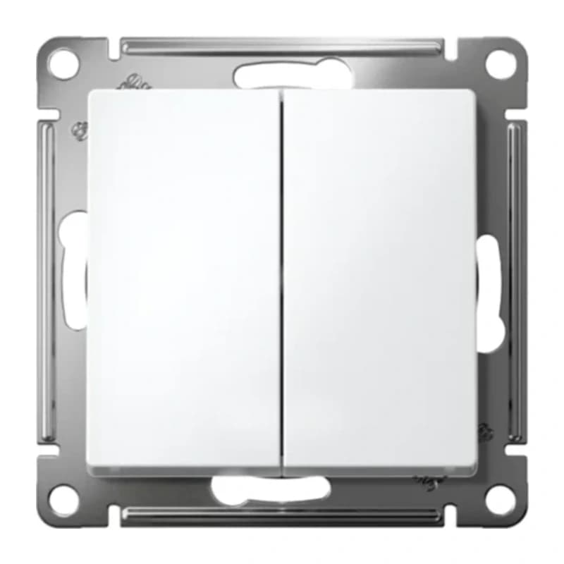 Выключатель двухклавишный Schneider Atlasdesign 10А, лотос