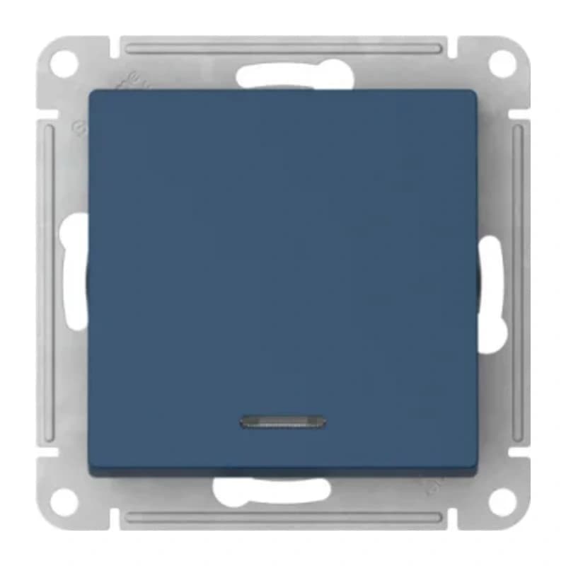 Выключатель одноклавишный проходной с подсветкой Schneider Atlasdesign 10А, быстрозажим. клем., лотос