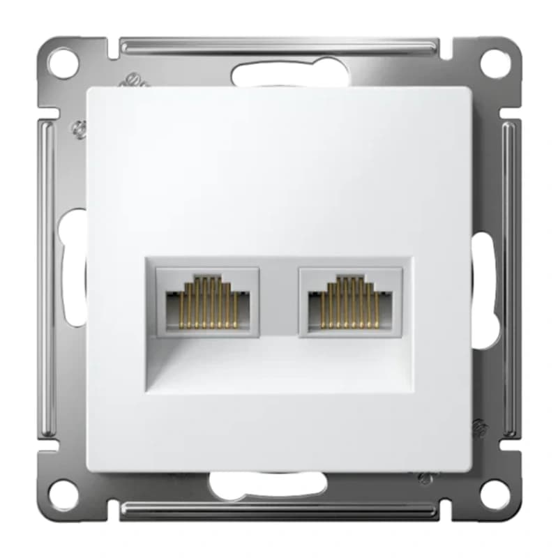 Розетка компьютерная двойная Atlasdesign RJ45 5 кат., лотос