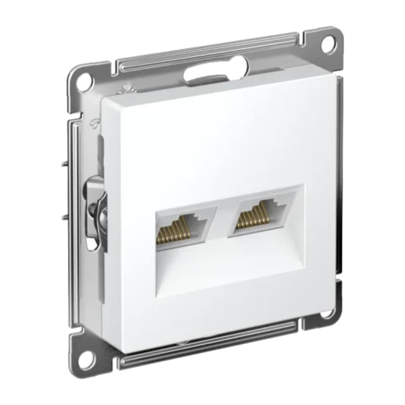 Розетка компьютерная двойная Atlasdesign RJ45 5 кат., лотос