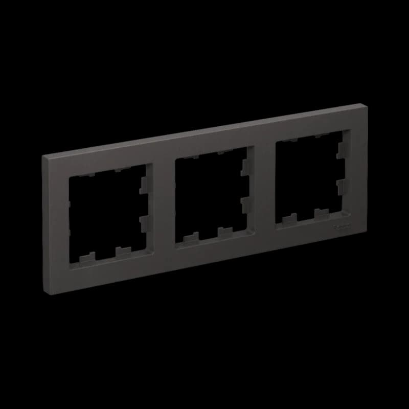 Рамка тройная Atlasdesign, базальт