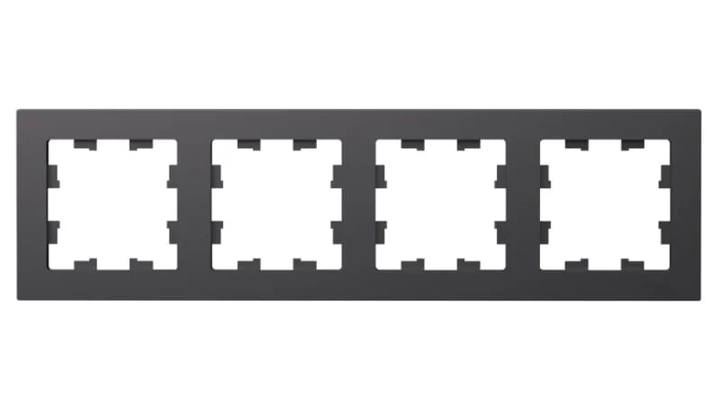 Рамка четверная Atlasdesign, базальт