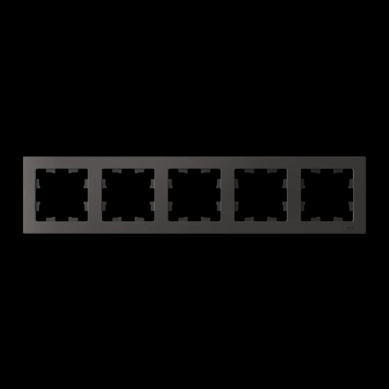 Рамка пятерная Atlasdesign, базальт