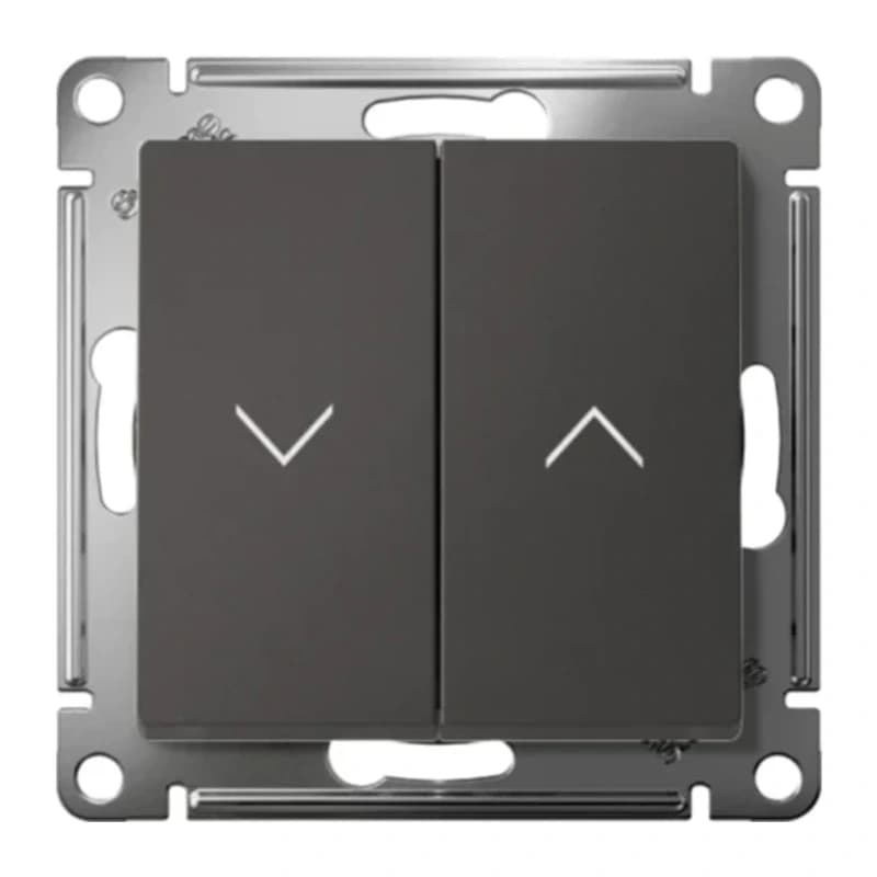 Выключатель управления для жалюзи и рольставней Atlasdesign 10А/250В, базальт