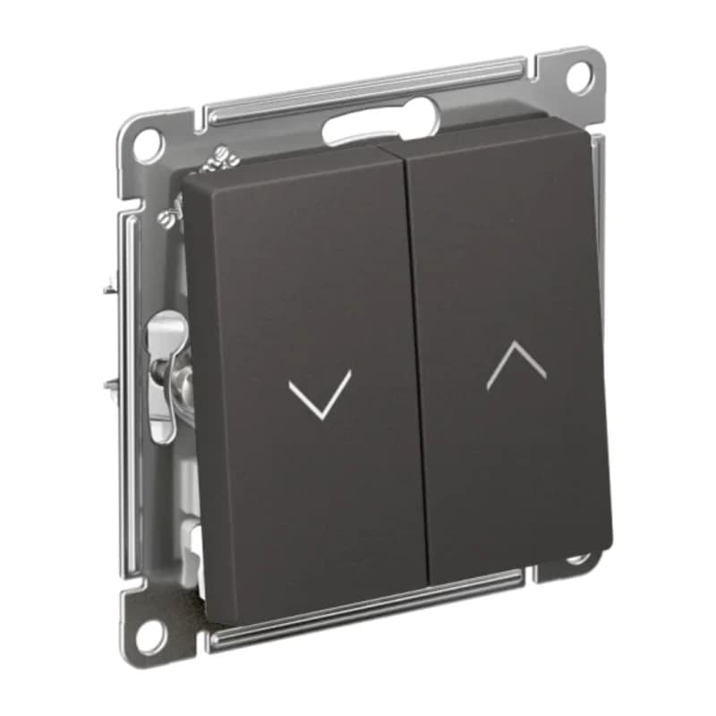 Выключатель управления для жалюзи и рольставней Atlasdesign 10А/250В, базальт