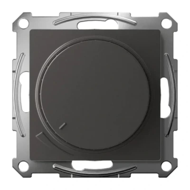 Светорегулятор поворотно-нажимной LED, RC, 400Вт Schneider Atlasdesign, базальт