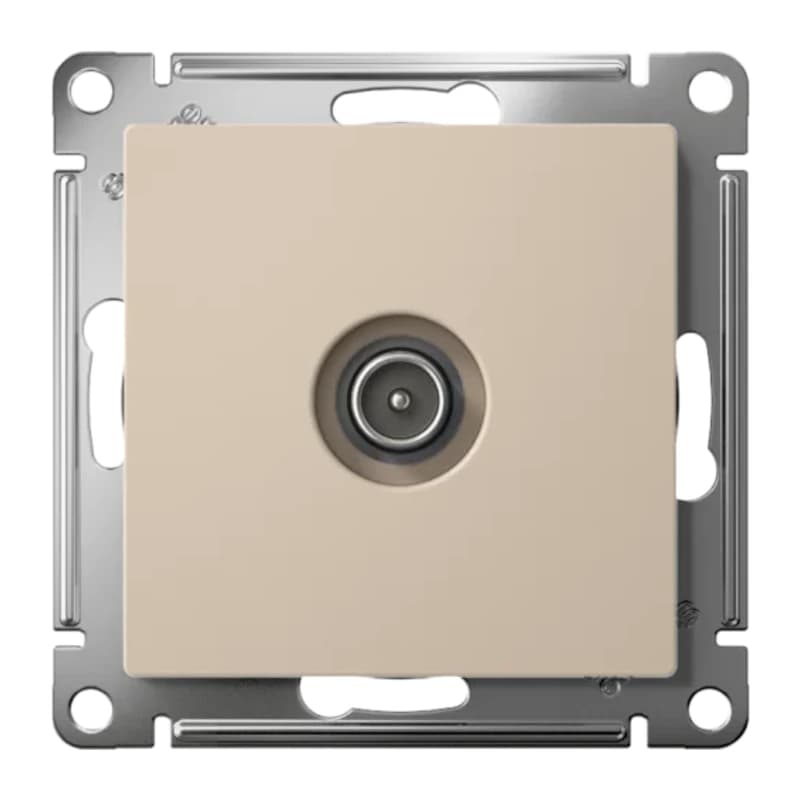 Розетка TV проходная Atlasdesign 4DB, песочный