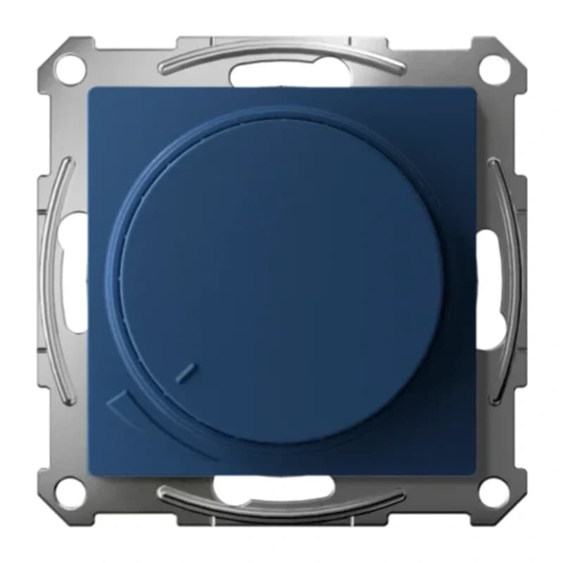 Светорегулятор поворотно-нажимной LED, RC, 400Вт Schneider Atlasdesign, аквамарин