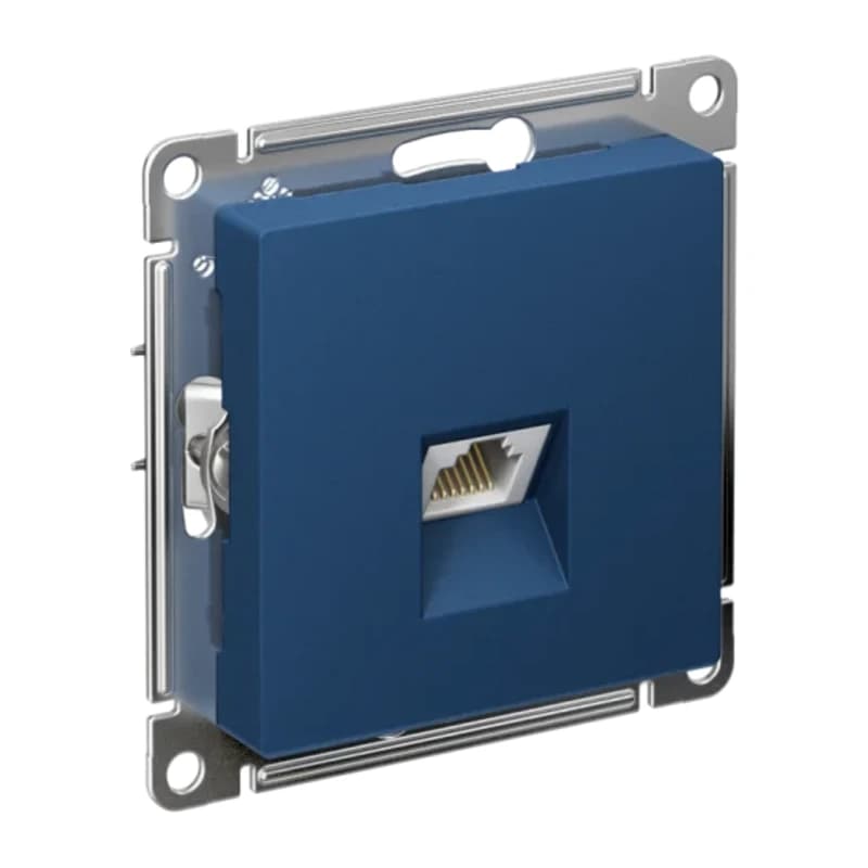 Розетка компьютерная одинарная Atlasdesign RJ45 5 кат., аквамарин