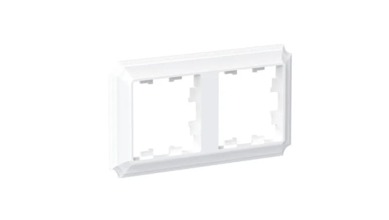 Рамка двойная Schneider Atlasdesign Antique, универсальная, белый