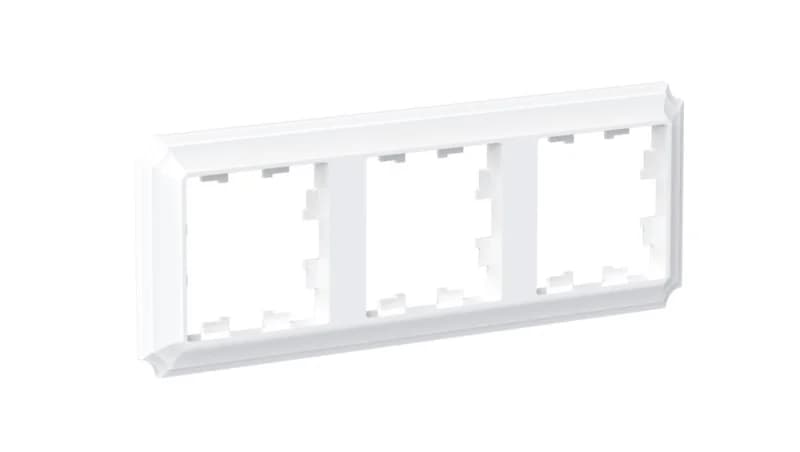 Рамка тройная Schneider Atlasdesign Antique, универсальная, белый