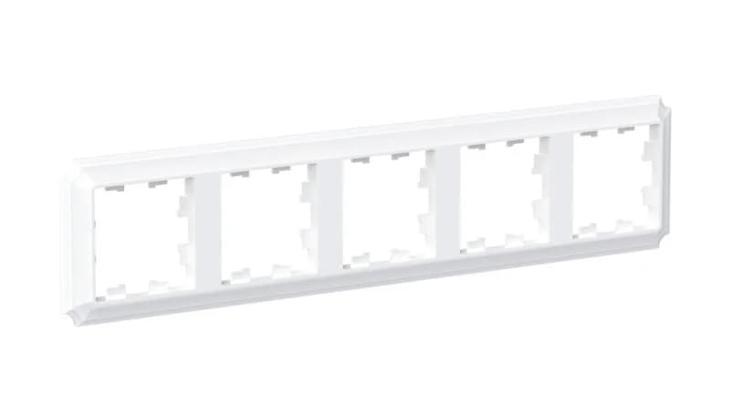 Рамка пятерная Schneider Atlasdesign Antique, универсальная, белый