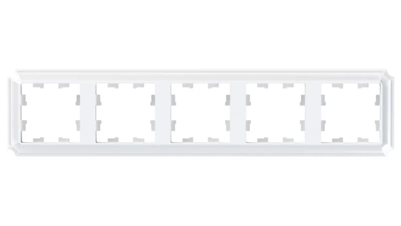Рамка пятерная Schneider Atlasdesign Antique, универсальная, белый