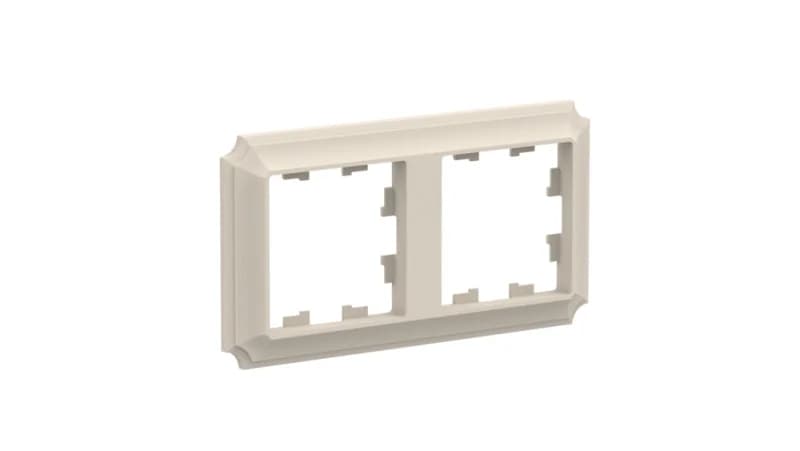 Рамка двойная Schneider Atlasdesign Antique, универсальная, бежевый