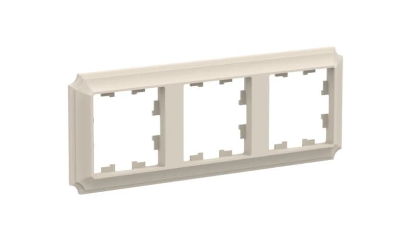 Рамка тройная Schneider Atlasdesign Antique, универсальная, бежевый