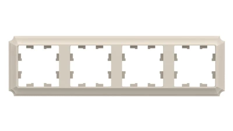 Рамка четверная Schneider Atlasdesign Antique, универсальная, бежевый