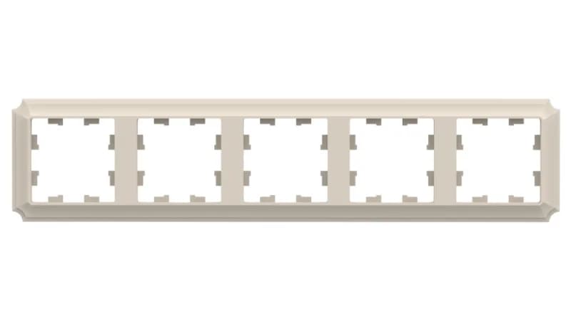 Рамка пятерная Schneider Atlasdesign Antique, универсальная, бежевый