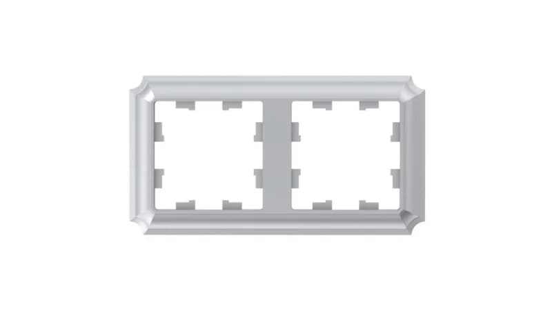 Рамка двойная Schneider Atlasdesign Antique, универсальная, алюминий